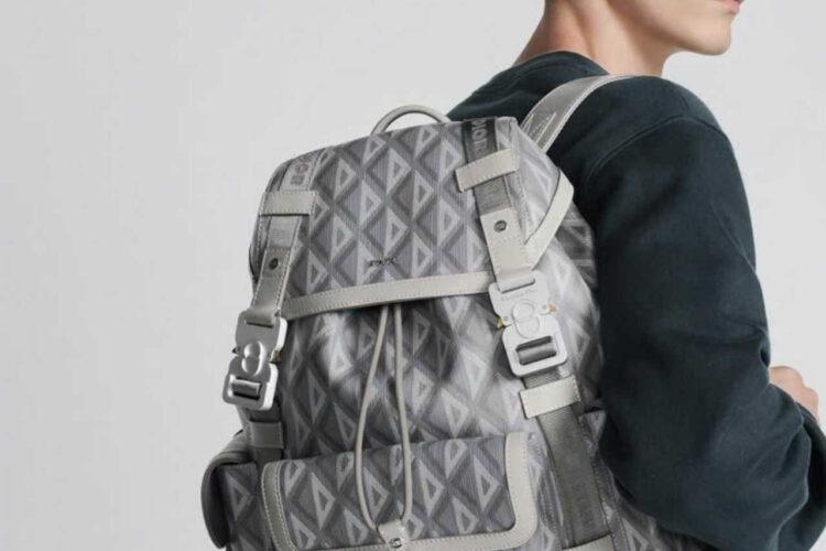 Ba Lô Medium Dior Hit The Road Backpack Gray Diamond Canvas Xám