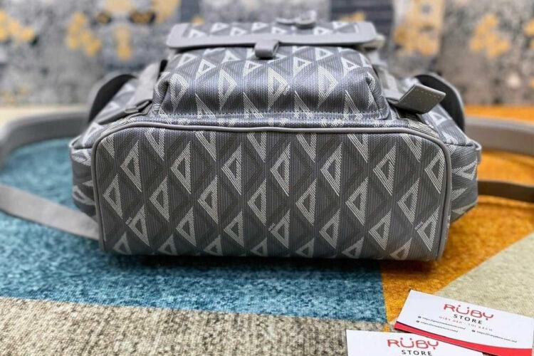 Ba Lô Medium Dior Hit The Road Backpack Gray Diamond Canvas Xám