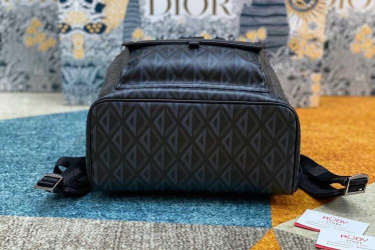 Ba Lô Small Dior Hit The Road Backpack Black Diamond Canvas Đen