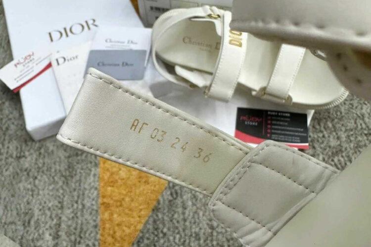 Dép Dior Dioract Flatform Sandal Cream White Trắng
