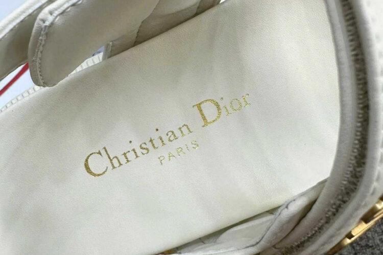Dép Dior Dioract Flatform Sandal Cream White Trắng