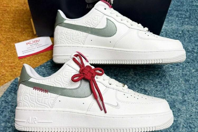Giày Air Force 1 Low Year of The Snake Trắng rêu