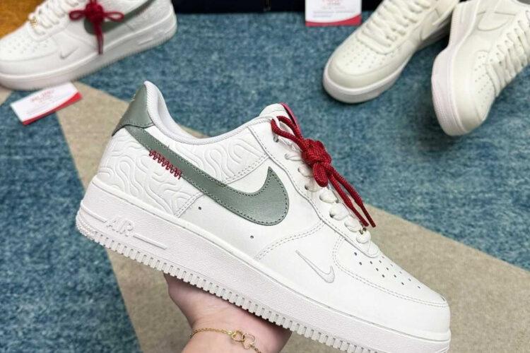 Giày Air Force 1 Low Year of The Snake Trắng rêu