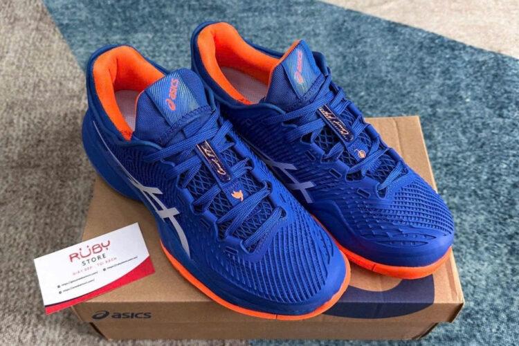 Giày Asics Court FF 3 Novak Tuna Blue White Xanh Dương Cam