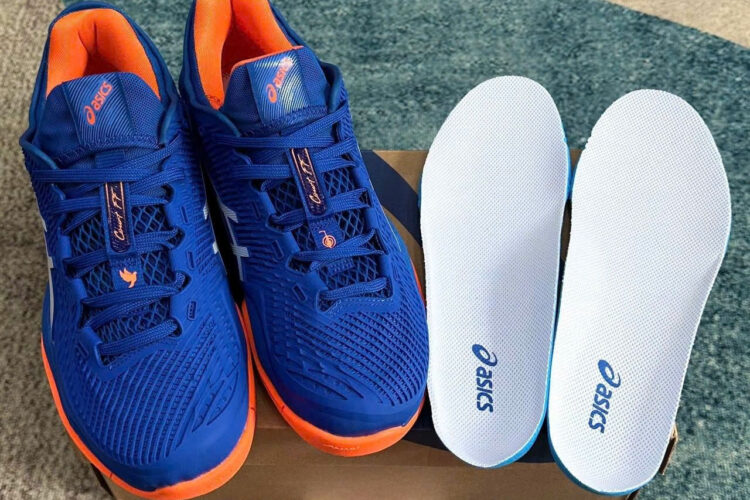Giày Asics Court FF 3 Novak Tuna Blue White Xanh Dương Cam