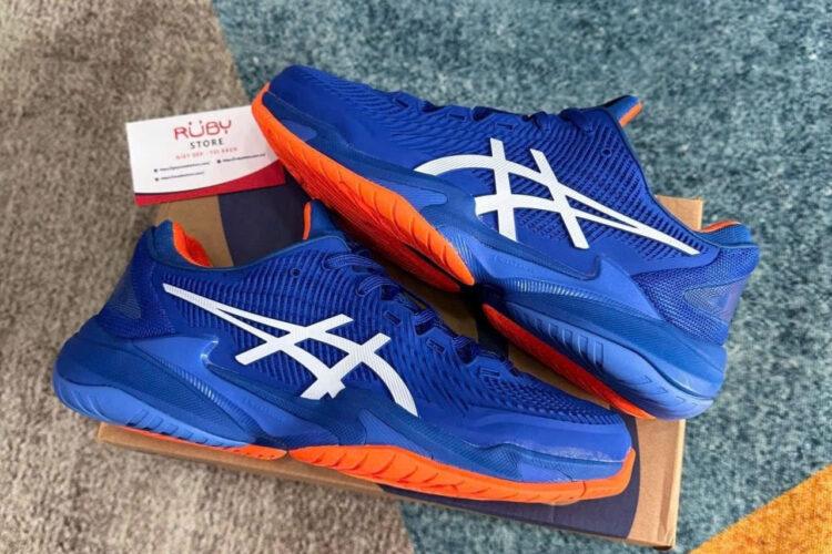 Giày Asics Court FF 3 Novak Tuna Blue White Xanh Dương Cam