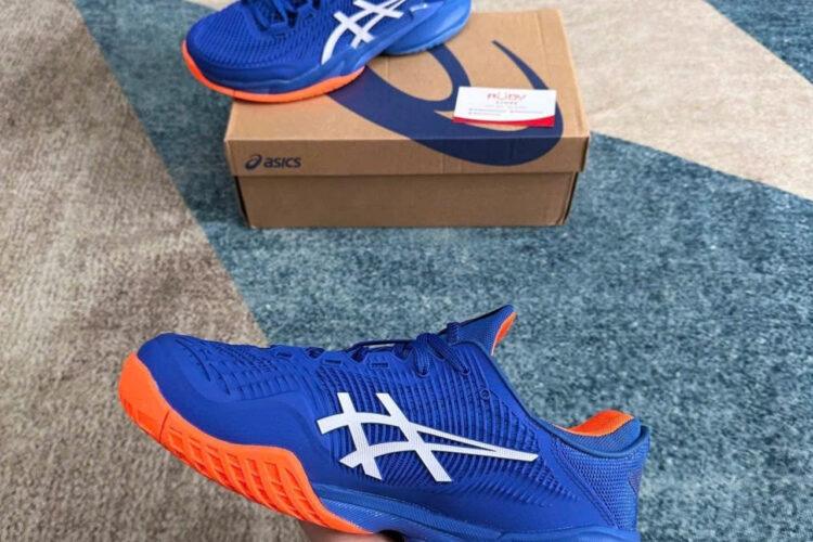 Giày Asics Court FF 3 Novak Tuna Blue White Xanh Dương Cam
