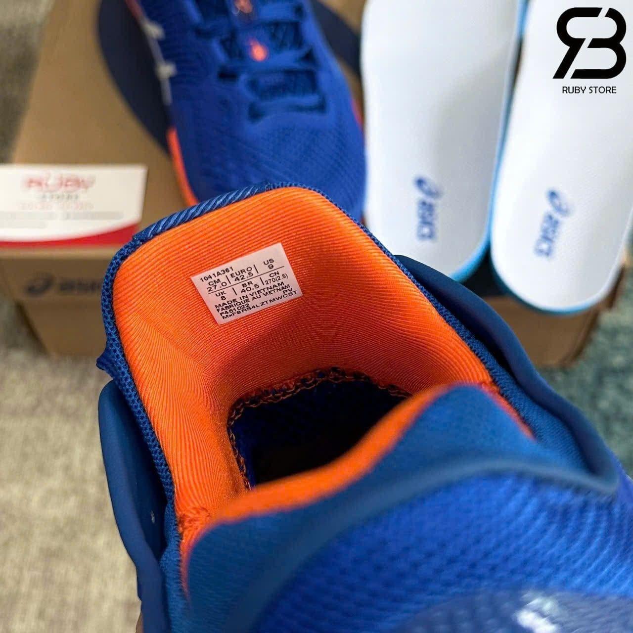 Giày Asics Court FF 3 Novak Tuna Blue White Xanh Dương Cam