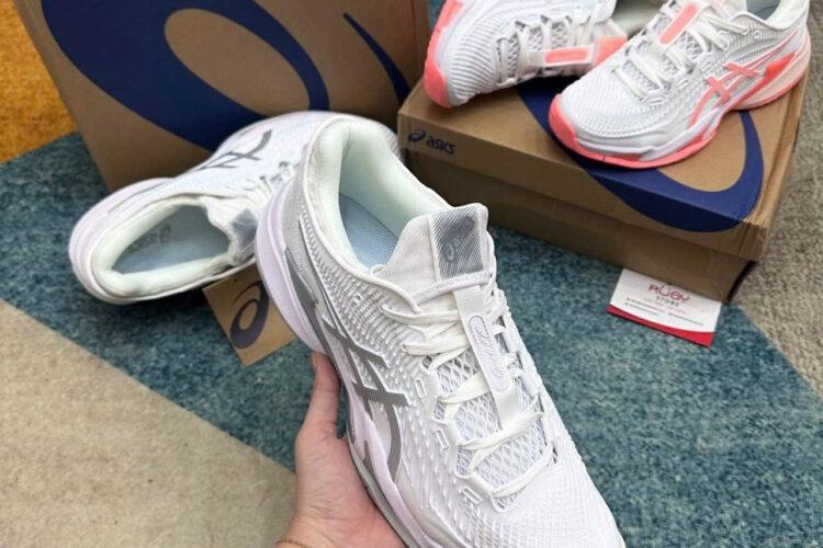 Giày Asics Court FF 3 White Silver Trắng bạc