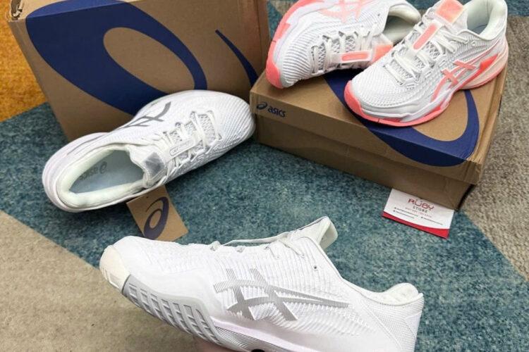 Giày Asics Court FF 3 White Silver Trắng bạc