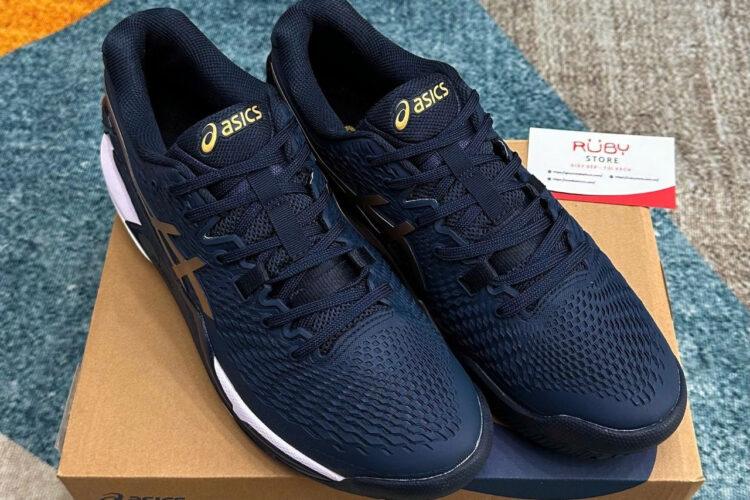 Giày Asics Gel-Resolution 9 French Blue Pure Gold Xanh Vàng