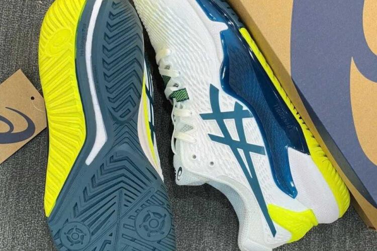 Giày Asics Gel-Resolution 9 White Restful Teal Trắng Xanh Vàng