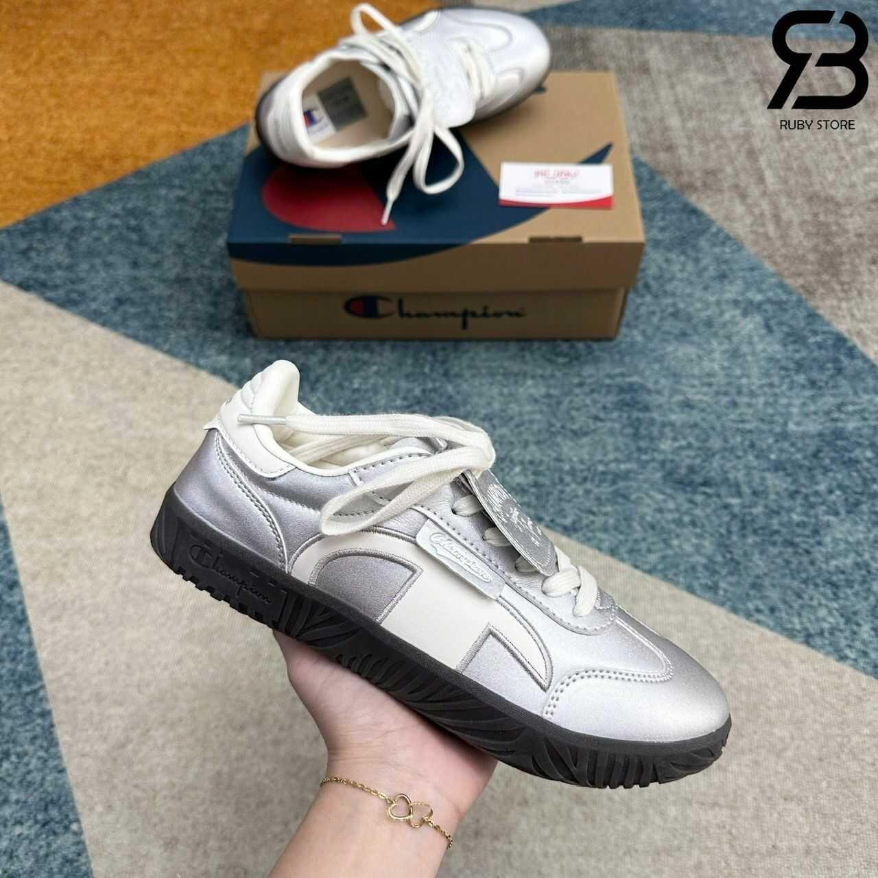 Giày Champion Essentials Champ T-Trainer Metallic Silver Màu Bạc