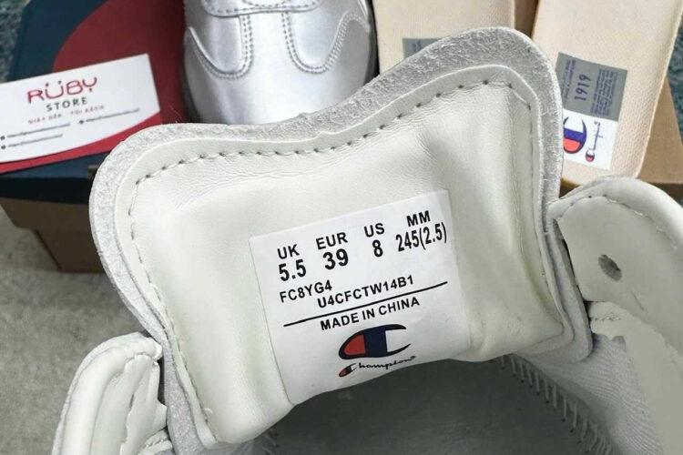 Giày Champion Essentials Champ T-Trainer Metallic Silver Màu Bạc