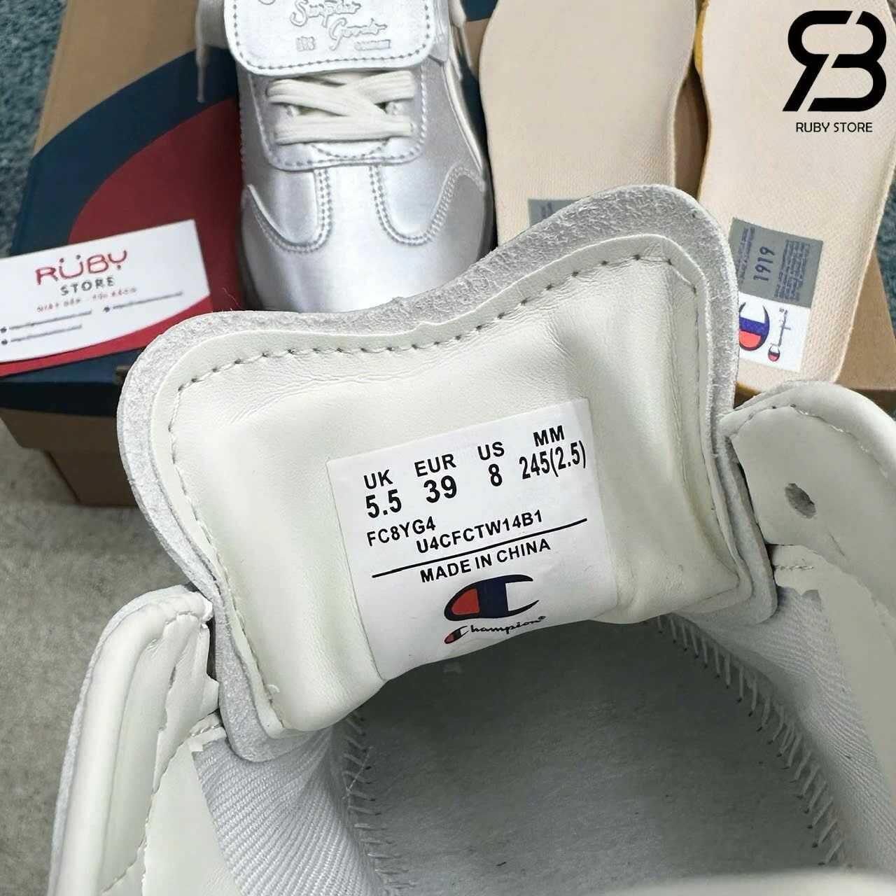 Giày Champion Essentials Champ T-Trainer Metallic Silver Màu Bạc