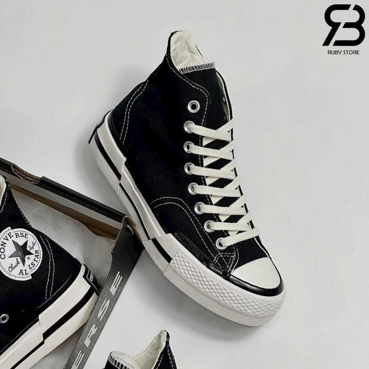 Giày Converse 1970s Plus High Black đen trắng