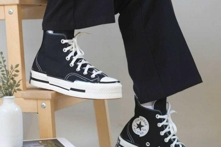 Giày Converse 1970s Plus High Black đen trắng