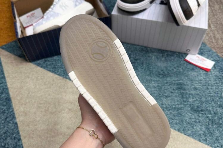 Giày MLB Chunky Liner SL Denim Monogram NY Màu Xám Trắng