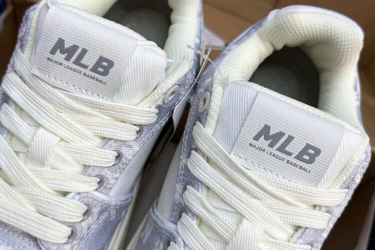 Giày MLB Chunky Liner SL Denim Monogram NY Màu Xám Trắng