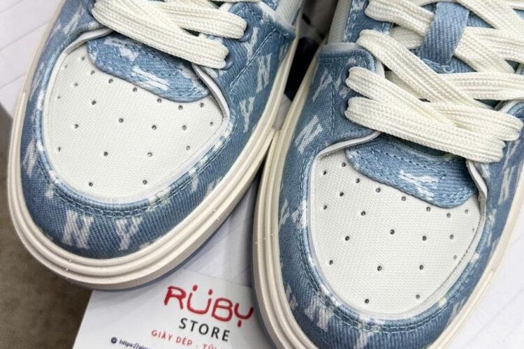 Giày MLB Chunky Liner SL Denim Monogram NY Màu Xanh Dương