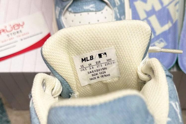 Giày MLB Chunky Liner SL Denim Monogram NY Màu Xanh Dương