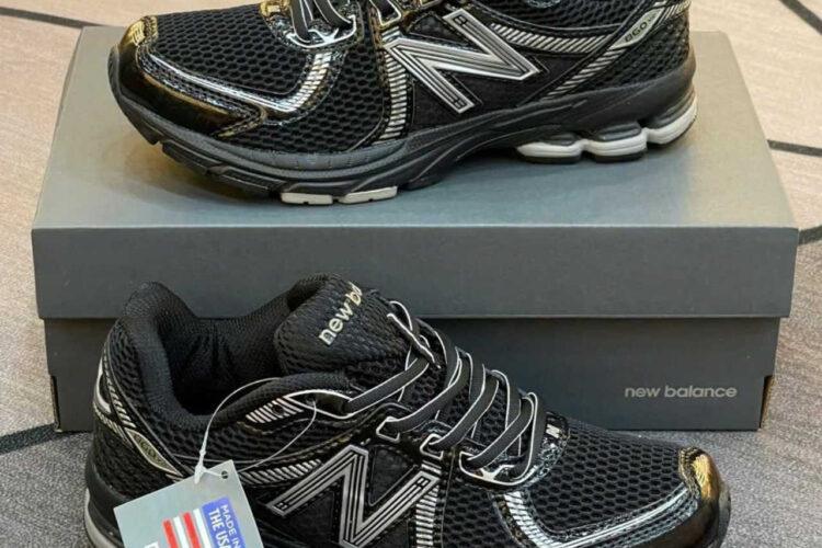 Giày New Balance 860 Black Silver Màu Đen Bạc