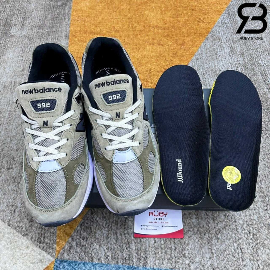 Giày New Balance 992 JJJJOUND Grey Màu Xám Rêu