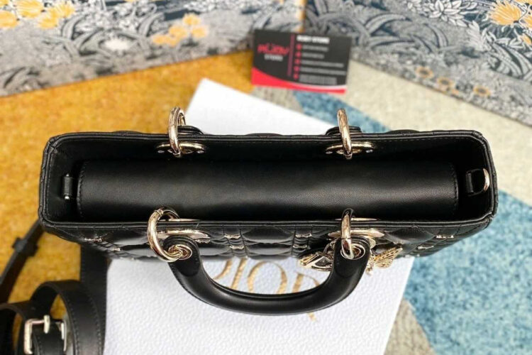 Túi Dior Medium Lady D-Joy Butterfly Black Lambskin GHW Đen