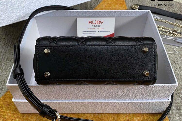 Túi Mini Lady Dior Bag Black Lambskin GHW Màu Đen Khóa Vàng 17CM Best Deal
