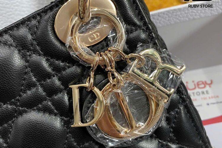 Túi Mini Lady Dior Bag Black Lambskin GHW Màu Đen Khóa Vàng 17CM Best Deal