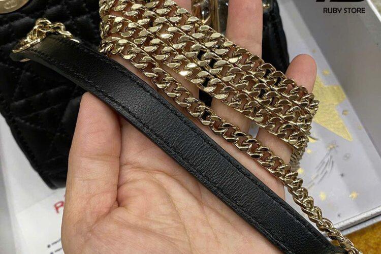 Túi Mini Lady Dior Bag Black Lambskin GHW Màu Đen Khóa Vàng 17CM Best Deal