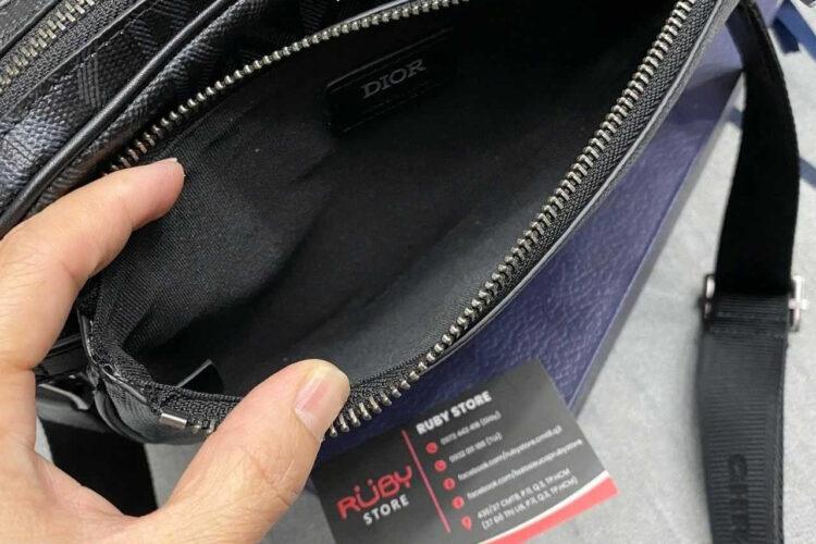 Túi Dior Saddle Triple Pouch Black Diamond Canvas Đen