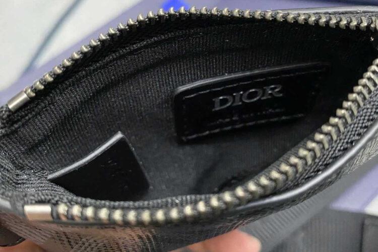 Túi Dior Saddle Triple Pouch Black Diamond Canvas Đen