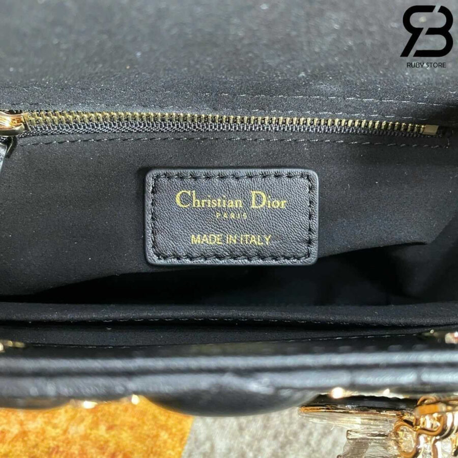 Túi Dior Small Lady Butterfly Black Lambskin GHW Best Quality