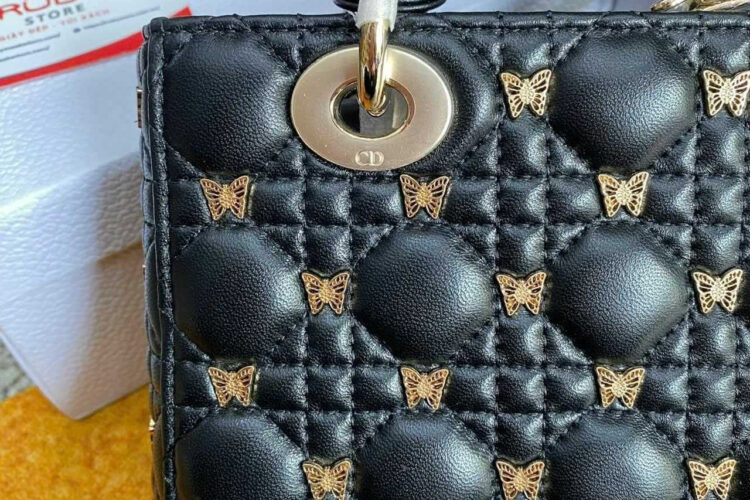 Túi Dior Small Lady Butterfly Black Lambskin GHW Best Quality