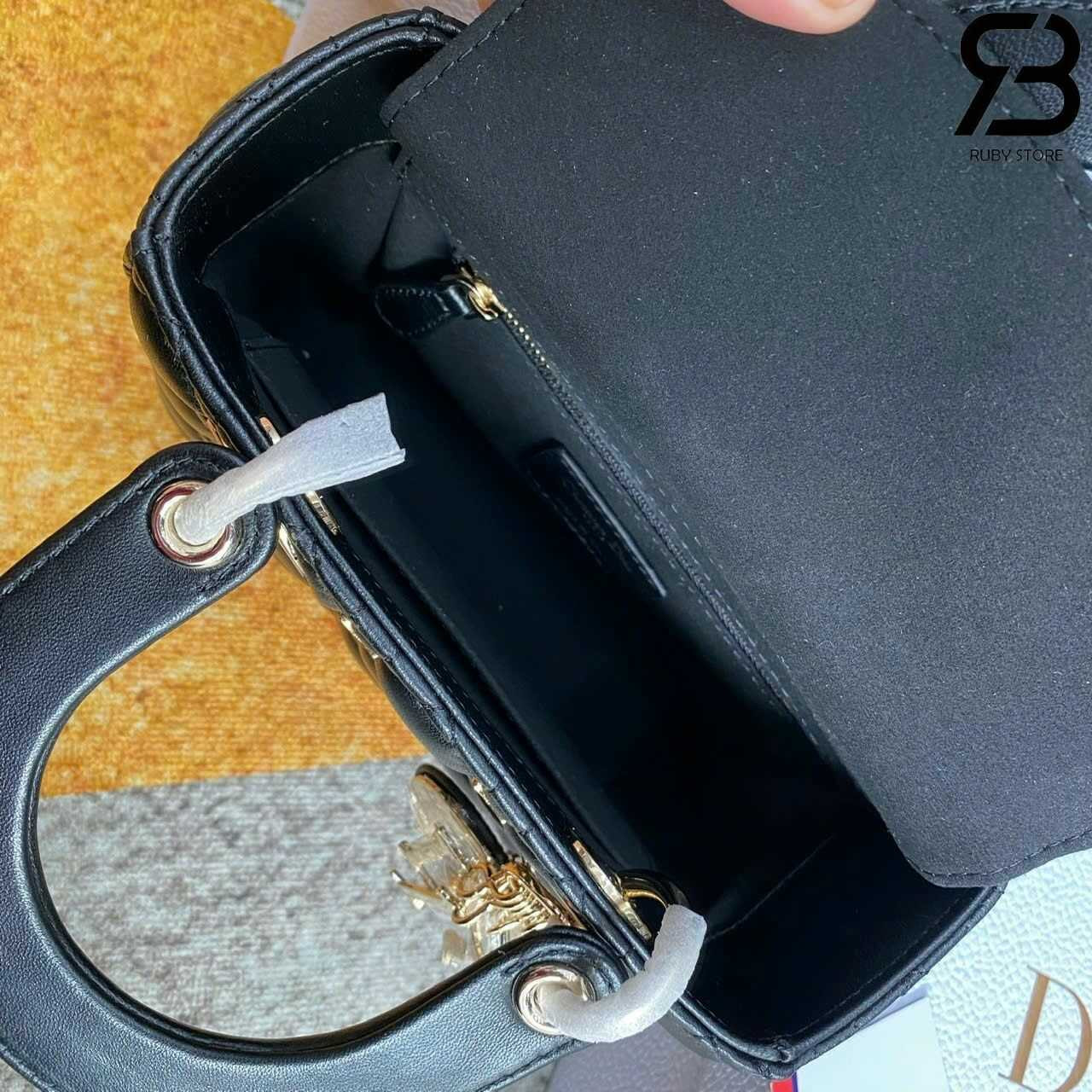 Túi Dior Small Lady Butterfly Black Lambskin GHW Best Quality