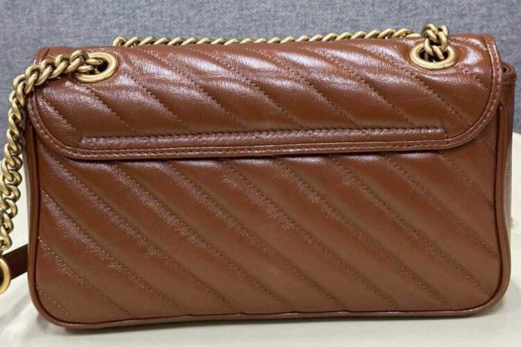 Túi Gucci GG Marmont Small Shoulder Bag Caramel Brown Leather Nâu