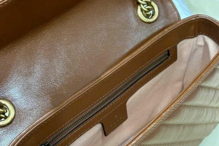 Túi Gucci GG Marmont Small Shoulder Bag Caramel Brown Leather Nâu