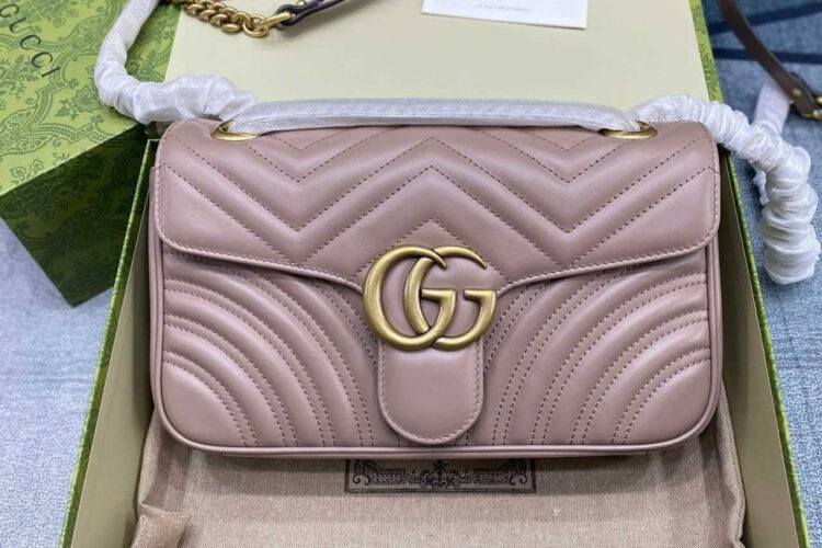 Túi Gucci GG Marmont Small Shoulder Bag Size 26 Dusty Pink