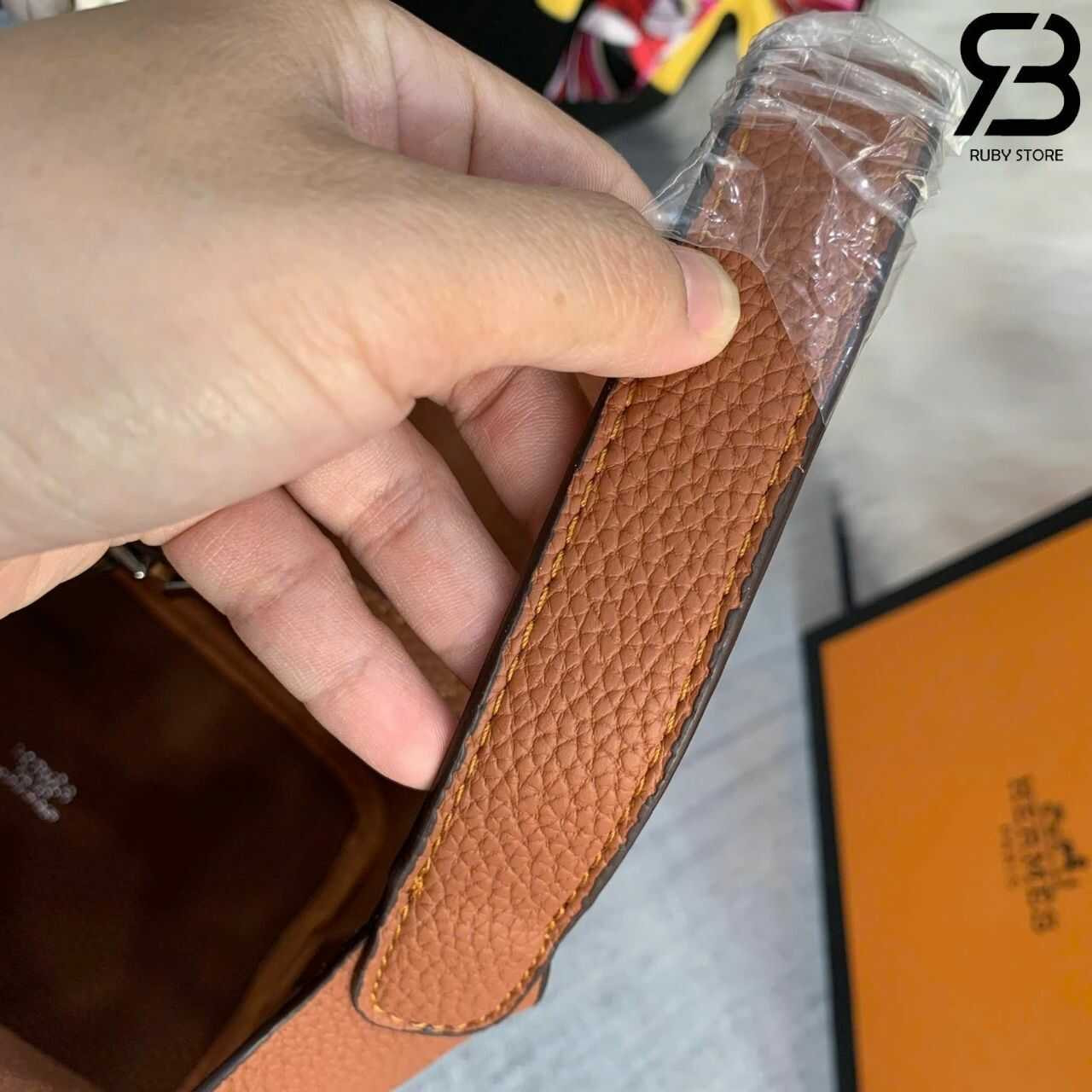 Túi HERMES PICOTIN 18 BROWN SHW nâu