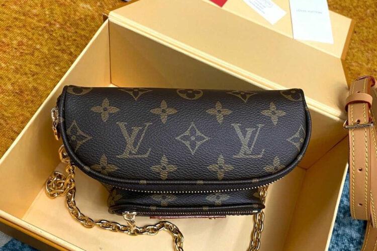 Túi LV Mini Bumbag M82335 Monogram Nâu