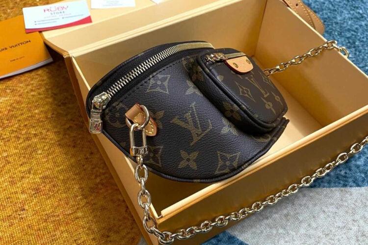 Túi LV Mini Bumbag M82335 Monogram Nâu