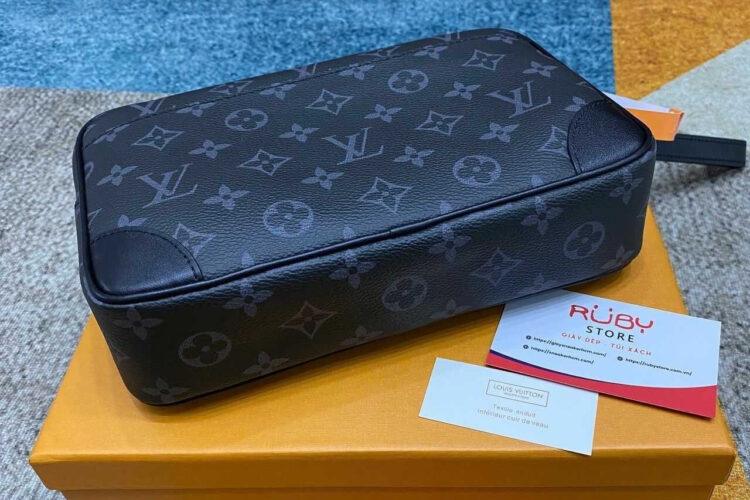 Túi LV Pochette Kasai M82076 Monogram Eclipse đen