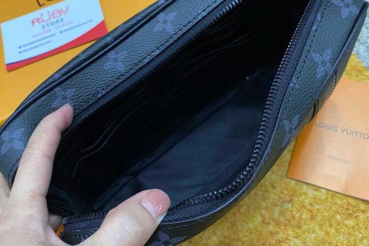 Túi LV Pochette Kasai M82076 Monogram Eclipse đen