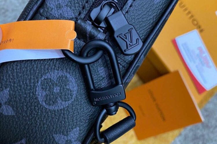 Túi LV Pochette Kasai M82076 Monogram Eclipse đen