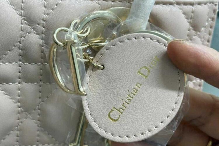Túi Medium Lady Dior Powder Pink Lambskin GHW Size 24 hồng