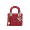 Túi Mini Lady Dior Red Lambskin GHW Màu Đỏ