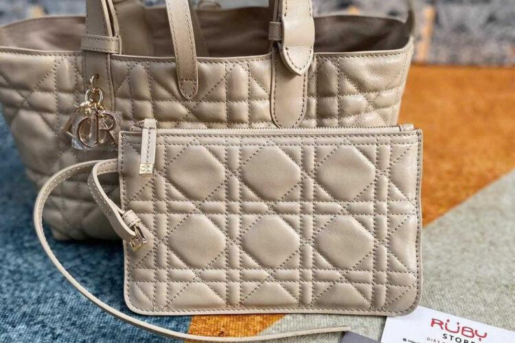Túi SMALL DIOR TOUJOUR BAG BEIGE CALFSKIN màu be