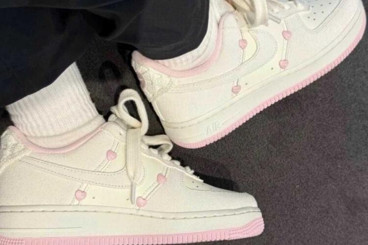 giày Air Force 1 07 LX Valentine Day 2025 Pink Heart xám hồng