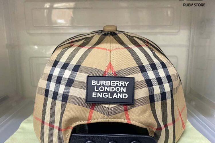 Mũ Burberry Logo Applique Vintage Check Baseball Cap Archive Beige Best Deal